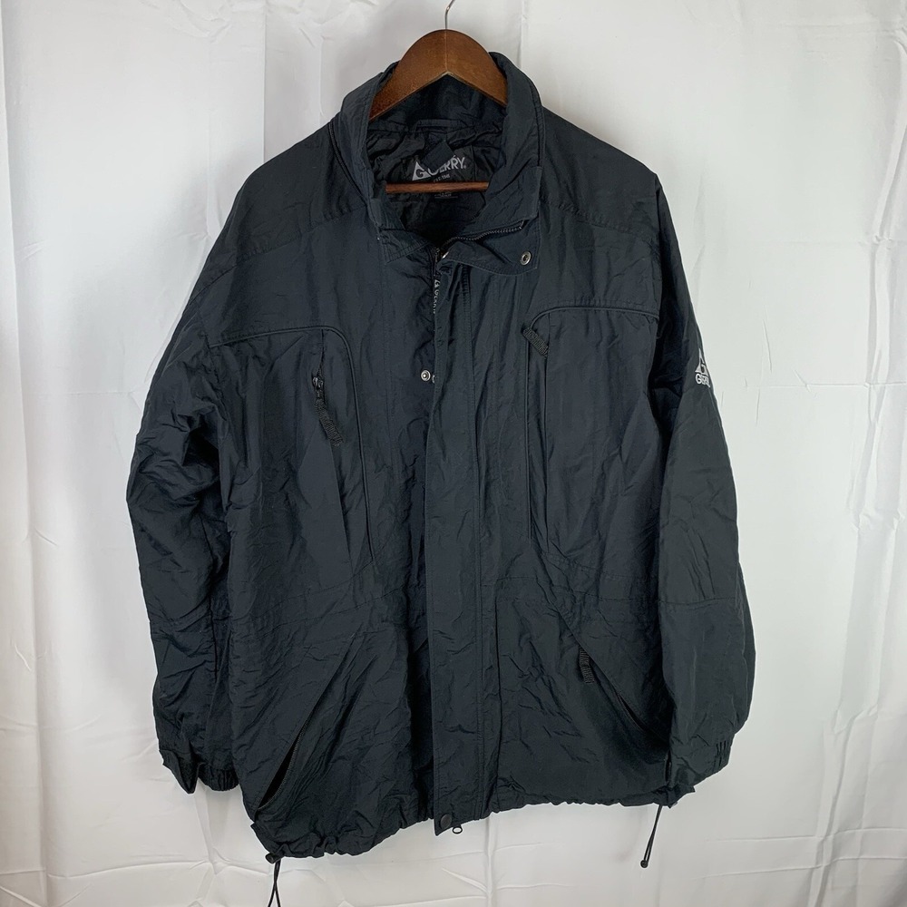 Gerry Men's Black Winter Ski Nylon Jacket Size Large (Missing Hood)